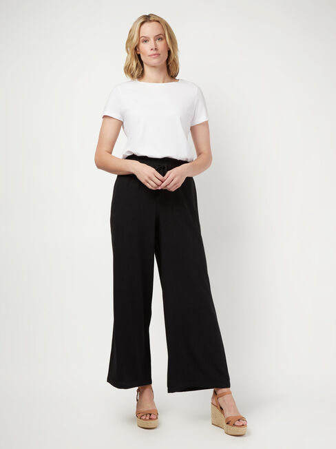 Willow Wide Leg Pant, Black, hi-res