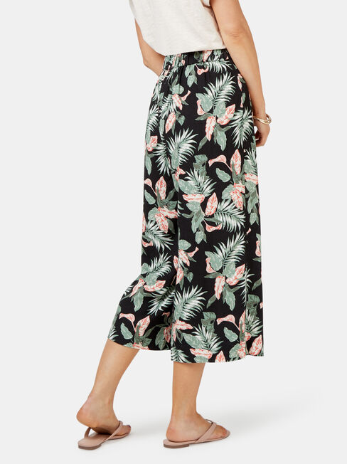 Naomi Wide Leg Crop Pant, Floral, hi-res