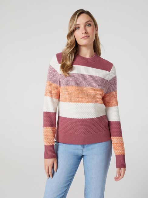 Poppy Multi Twist Knit, Multi Stripe, hi-res