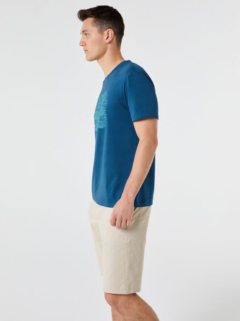 SS Darwin Print Crew Tee, Blue, hi-res