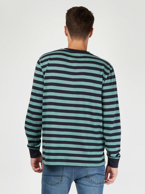 LS Wilton Stripe Crew Tee, Stripe, hi-res