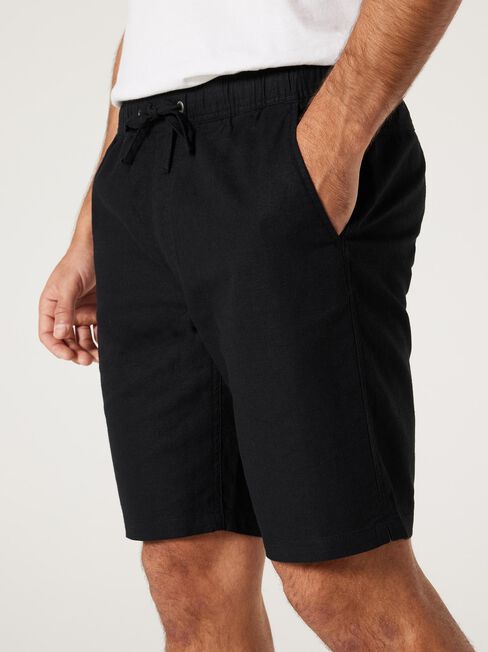 Harris Elastic Waist Short, Black, hi-res