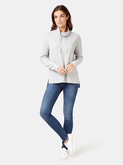 Luna Textured Top, Grey, hi-res