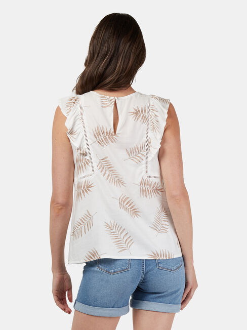 Bianca Ladder Trim Tank, White, hi-res