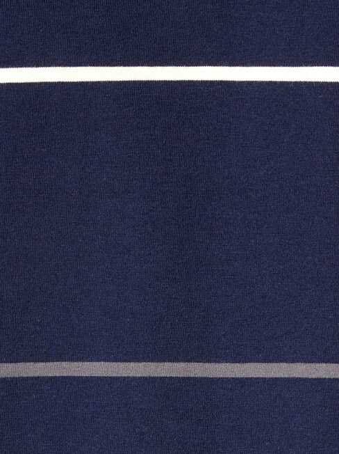 Kingston Short Sleeve Stripe Crew Tee, Blue, hi-res