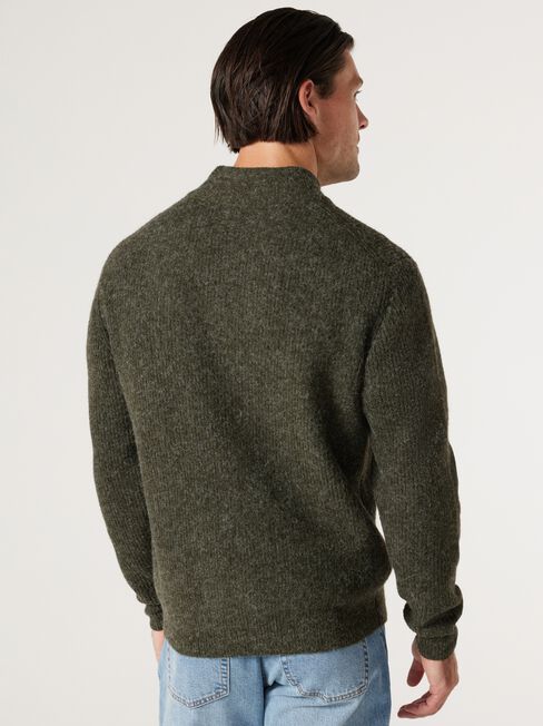 Florence Funnel Neck Knit, Brown, hi-res