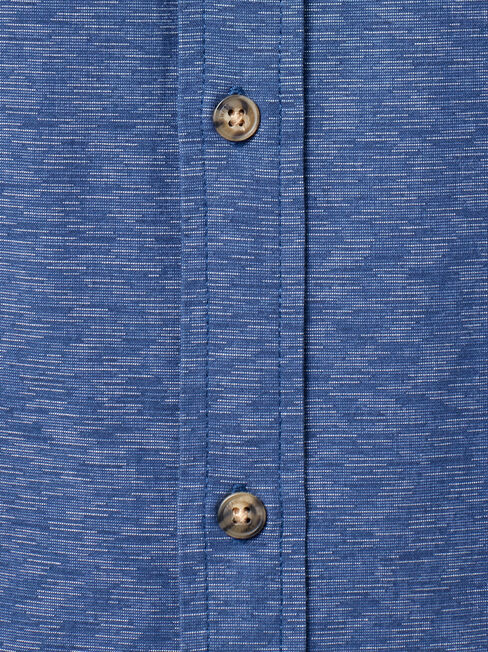 Gus Short Sleeve Textured Shirt, Blue, hi-res