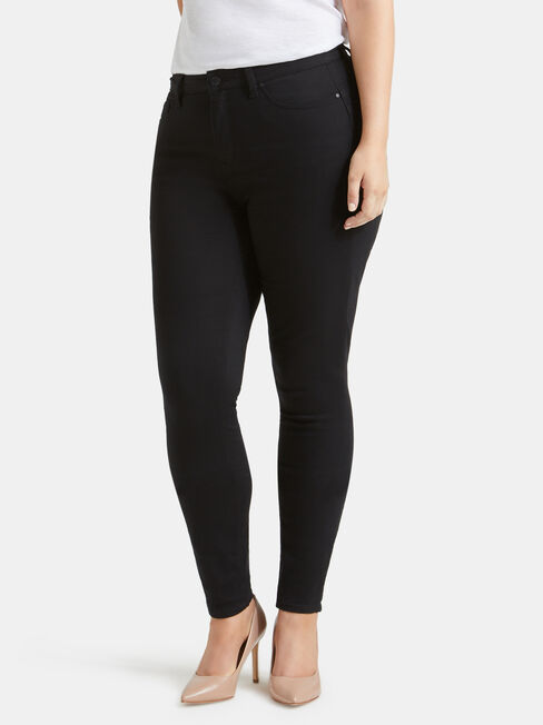 Curve Butt Lifter Skinny Jeans, Black, hi-res