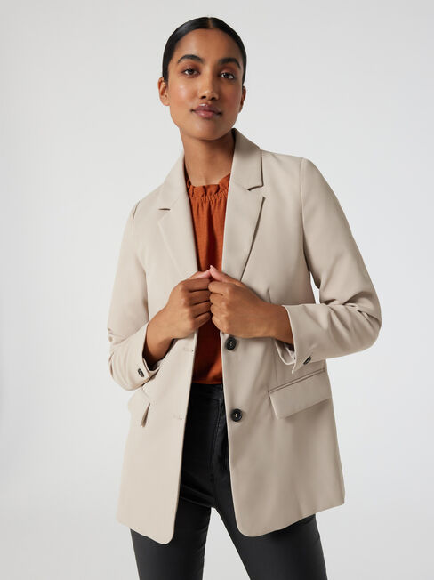 Harper Boyfriend Blazer, Malt, hi-res