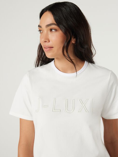 J-Luxe Tee, Bright White, hi-res