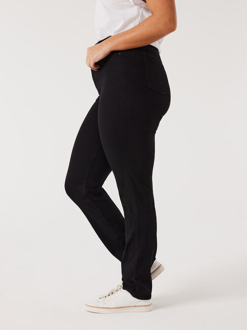 Freeform 360 Curve Embracer slim straight jeans, Black, hi-res