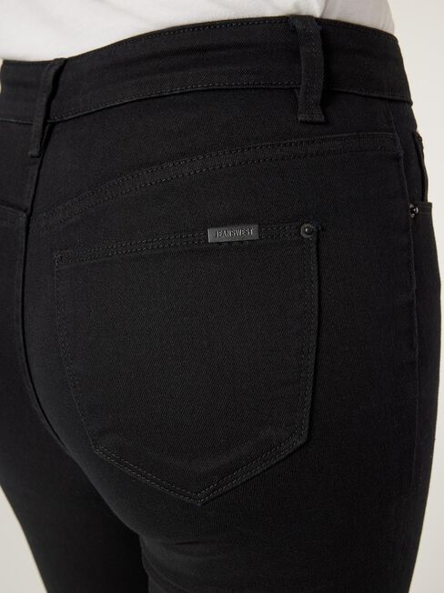Kara Mid Waist Skinny Capri, Black, hi-res