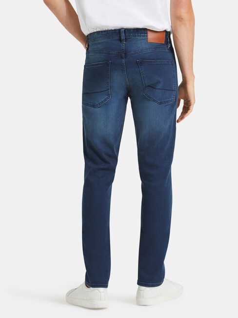 Denim Flex Slim Tapered Jeans Dark Indigo, Dark Indigo, hi-res