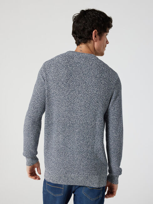 Laurence Textured Crew Knit, Ink, hi-res