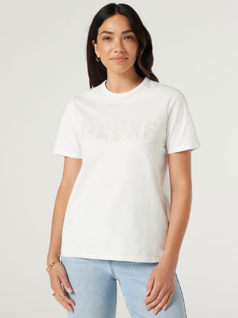 J-Luxe Tee, Bright White, hi-res