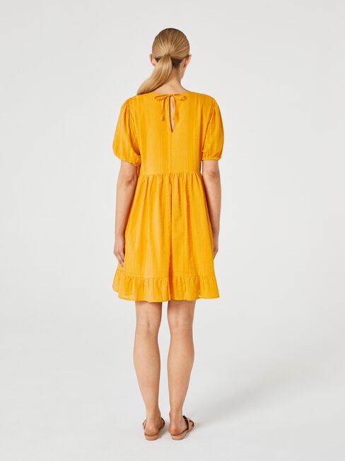 Berry Babydoll Dress, Yellow, hi-res