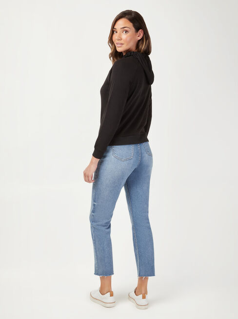 Khloe Soft Touch Hoodie, Black, hi-res