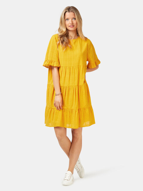 Julia Kaftan Dress, Yellow, hi-res