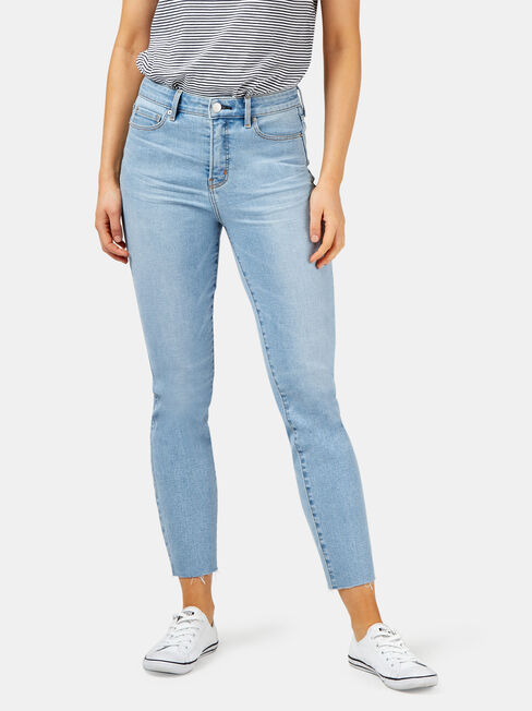 Joni Slim Raw Edge Jean, Light Indigo, hi-res