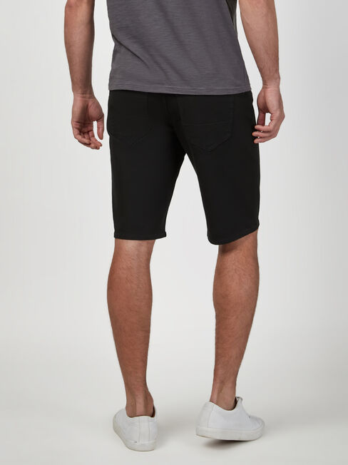 Benjamin Black Denim Short, Black, hi-res