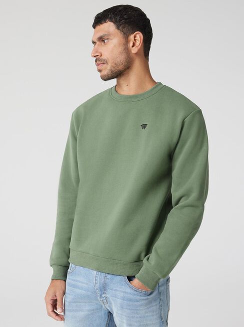 Oli Crew Neck Sweat, Moss, hi-res