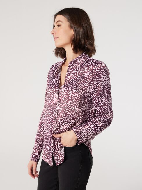 Katia Satin Shirt, Pink, hi-res