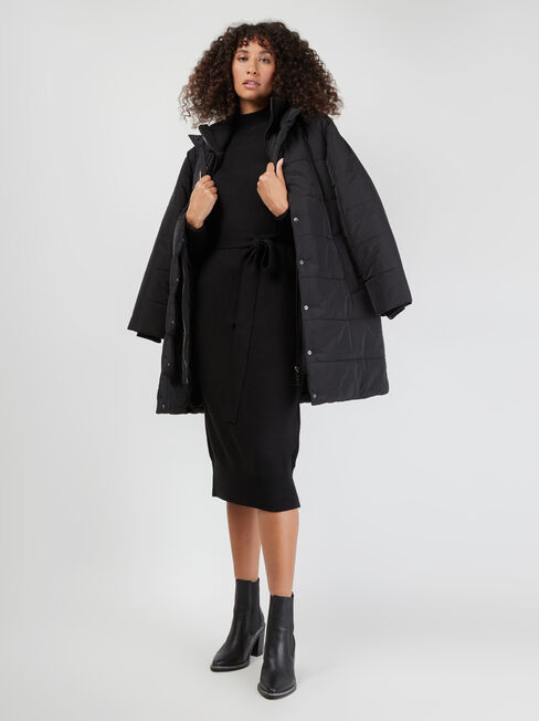 Brea Knit Dress, Black, hi-res