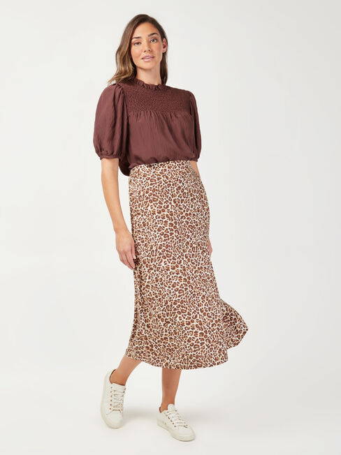 Imogen Split Skirt, Print, hi-res