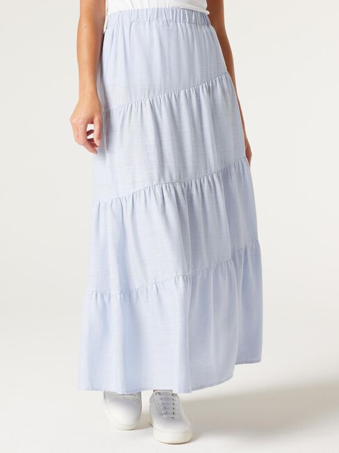 Sansa Asymetric Skirt, Dusty Blue, hi-res