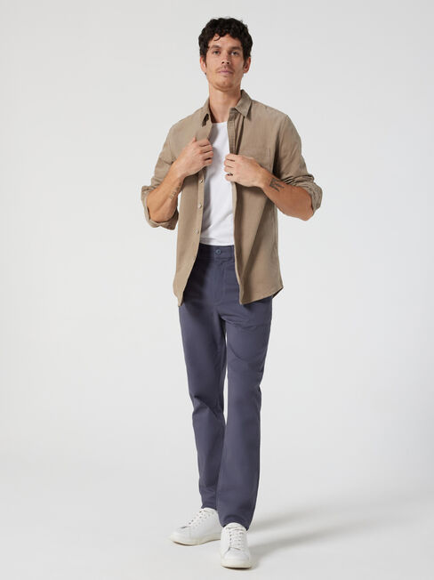 Jamie Corduroy Long Sleeve Shirt, Dark Stone, hi-res