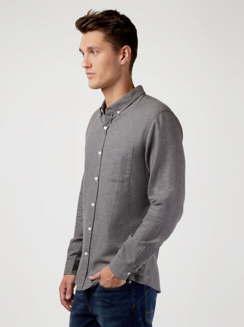 LS Vinson Brushed Shirt, Grey, hi-res