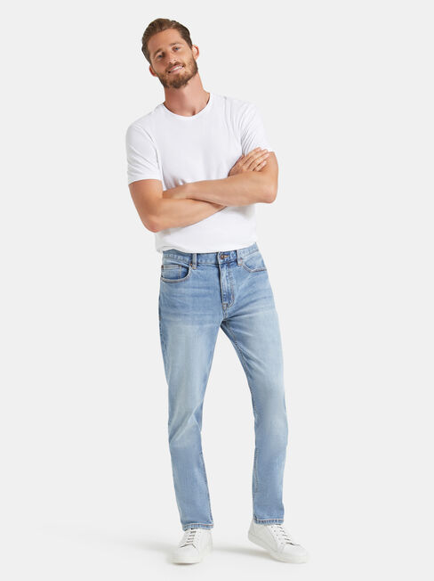 Slim Tapered Jeans Modern Blue, Light Indigo, hi-res