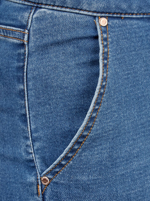 Lois Slim Boyfriend Jeans, Mid Indigo, hi-res