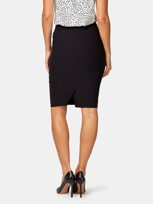 Margaret Work Skirt, Black, hi-res