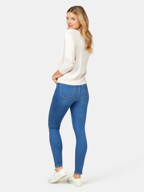 Ava Cropped Cardi, White, hi-res