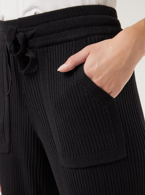 J-Luxe Rib Pant, Black, hi-res