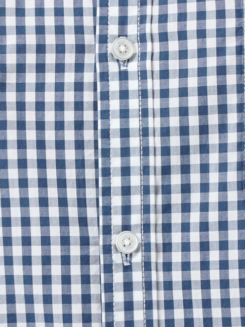Calvin Long Sleeve Gingham Shirt, Blue, hi-res