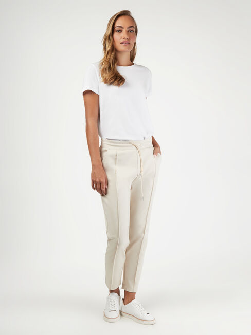 Aria Ponte Jogger, White, hi-res