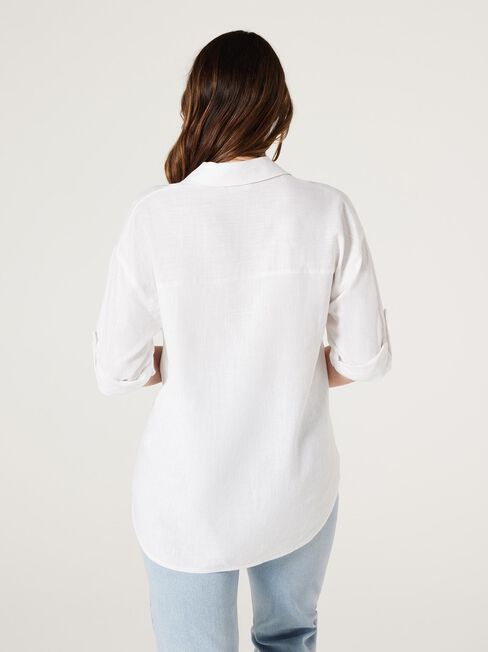 Rudi Relaxed Shirt, White, hi-res