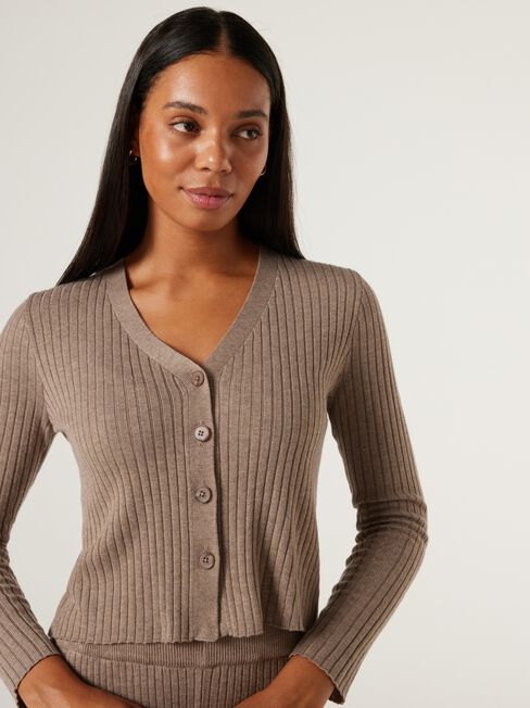 J-Luxe Chunky Ribbed Button Through