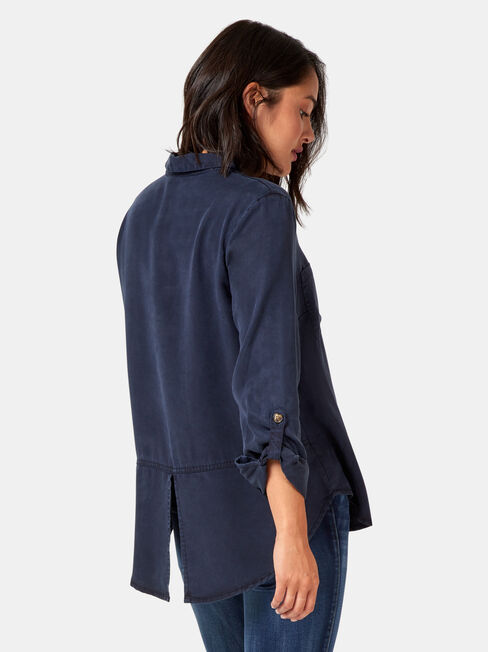 Tilly Tencel Shirt, Blue, hi-res