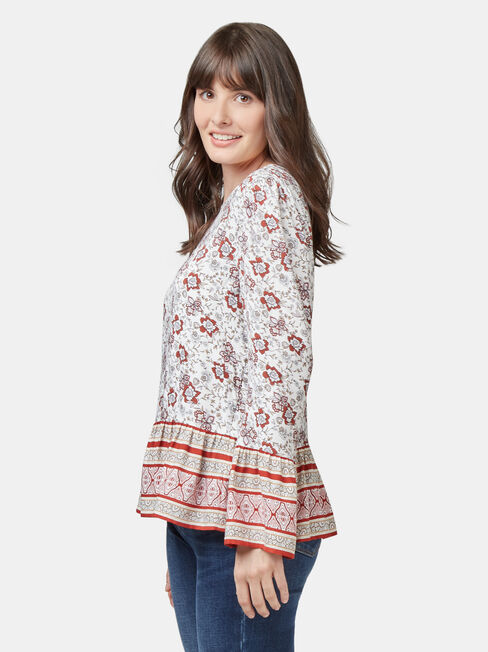 Kinsley Lace Detail Blouse, Multi, hi-res