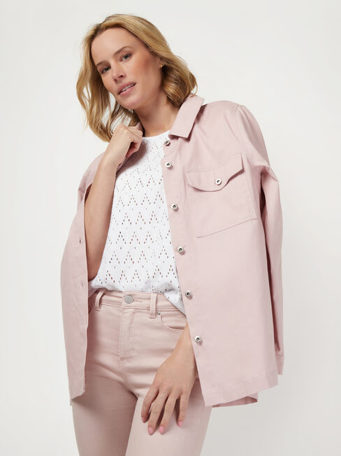 Alexa Cotton Tee, White, hi-res