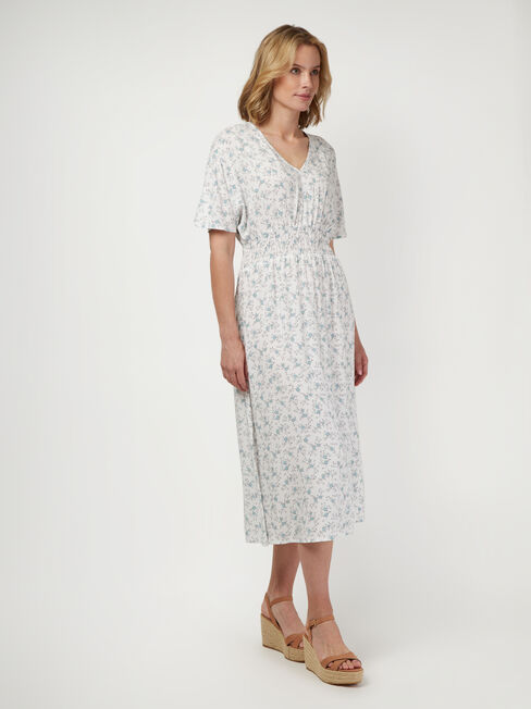 Edwina Midi Dress, Floral, hi-res