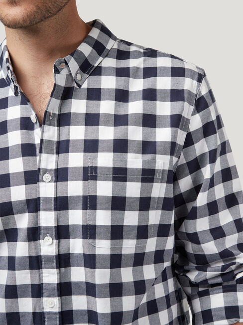 LS Holt Oxford Check Shirt, Blue, hi-res