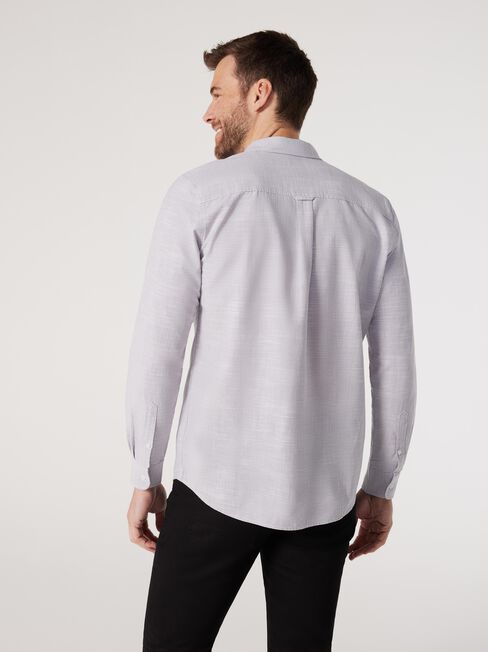 LS Max Check Shirt, Silver Grey Marle, hi-res