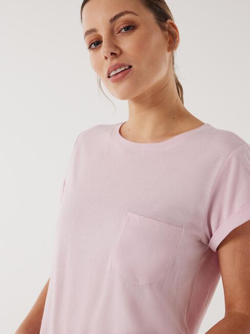 Essential Pocket Tee, Peony, hi-res