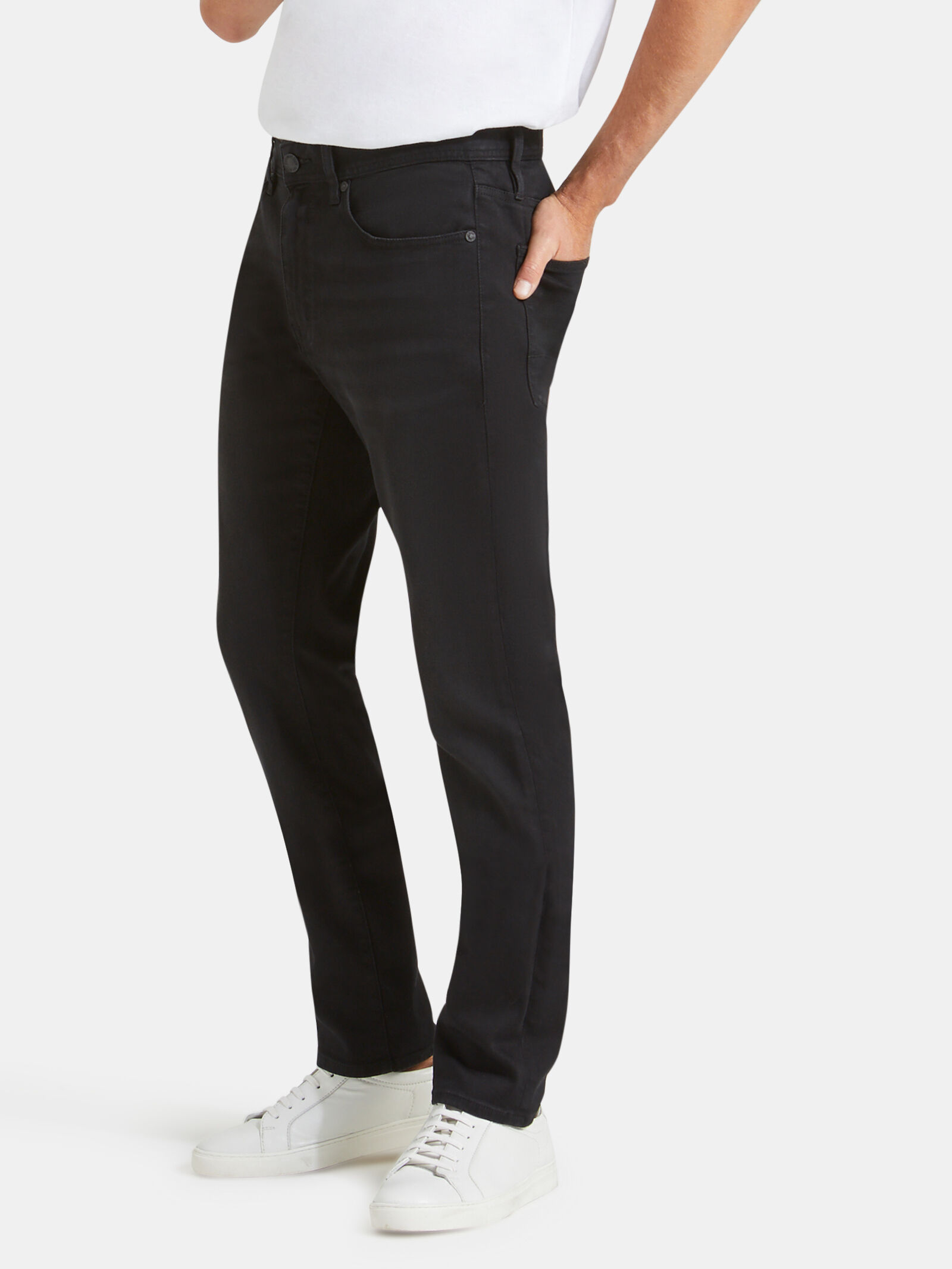 Black sales tapered jeans