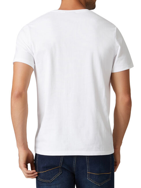 Dexter Short Sleeve Print Crew Tee, White, hi-res