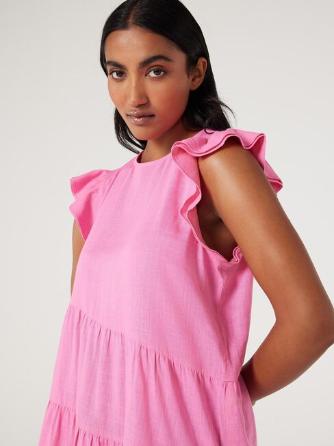 Amy Asymmetric Dress, Pink, hi-res